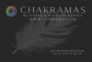 Chakramas Relaxation Massage and Hot Stone Massage Business card and Header image website